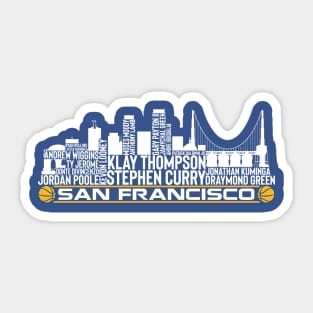 Golden State Basketball Team 23 Player Roster, San Francisco City Skyline Sticker